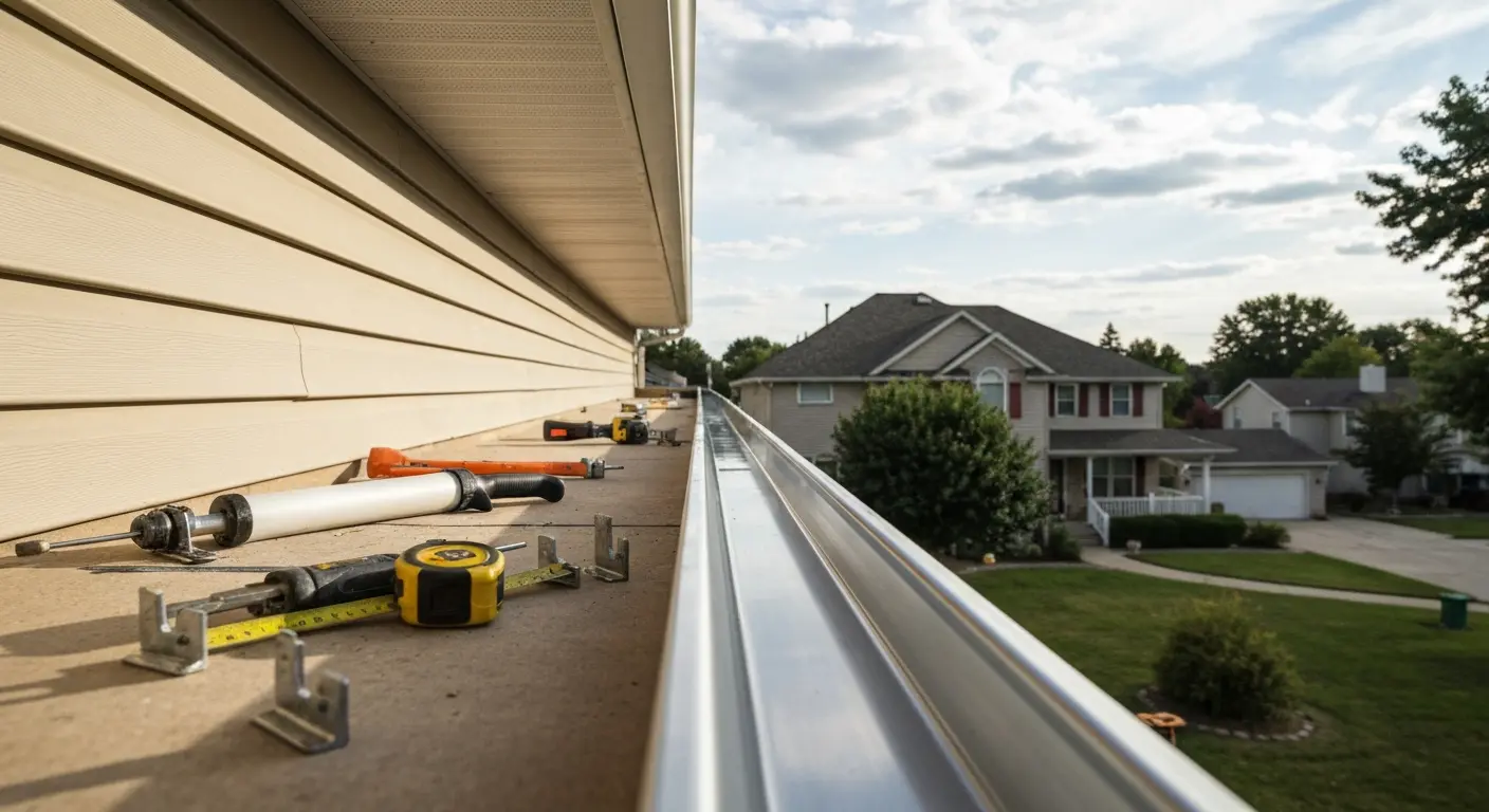 Gutter repair work