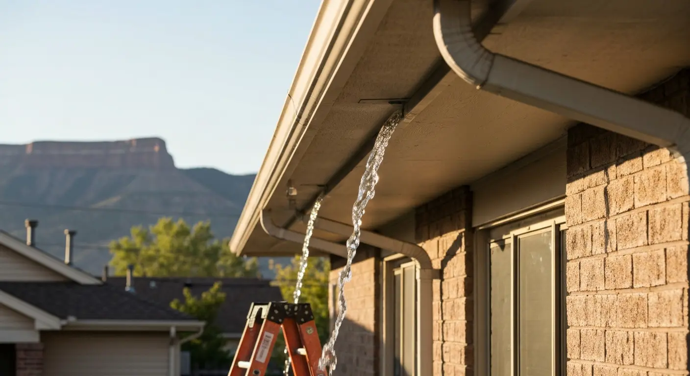 Gutter leak repair