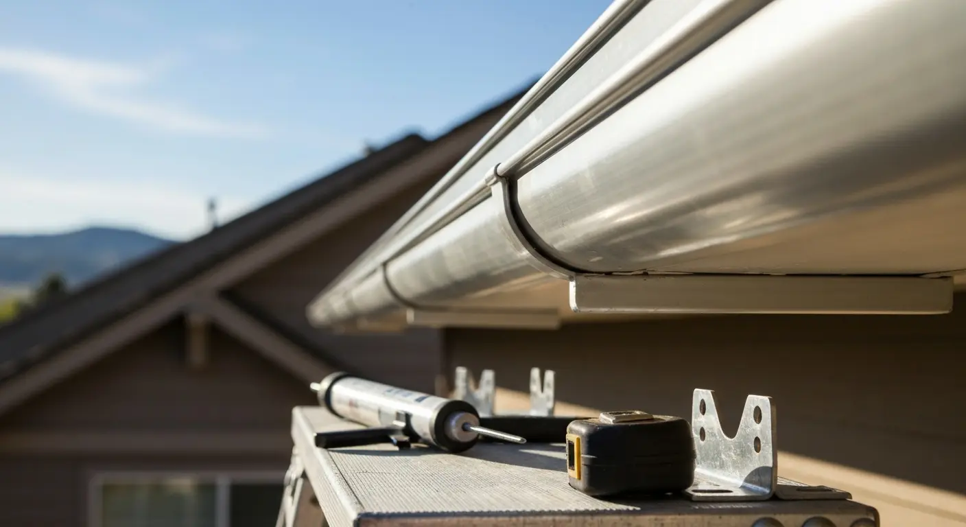 Gutter repair work in Littleton