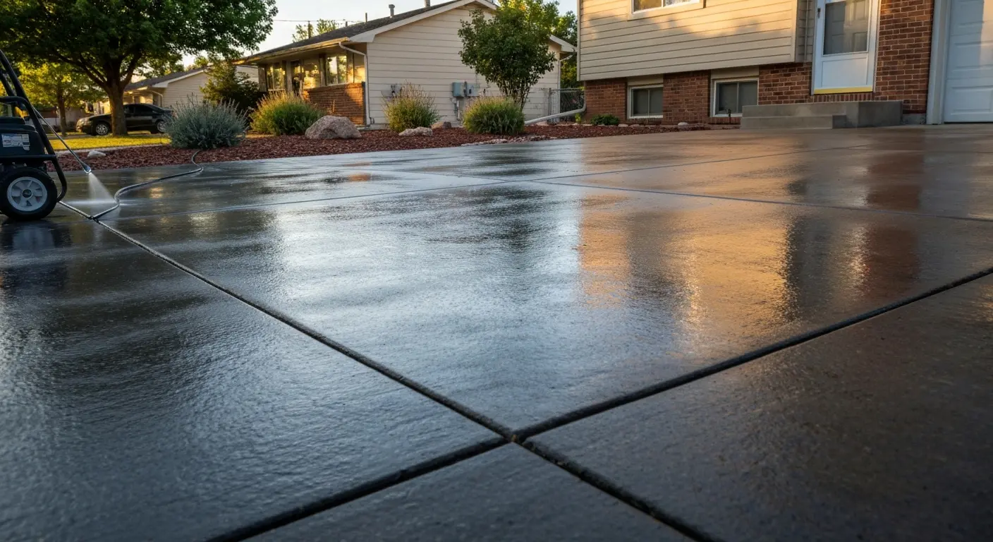 Residential driveway cleaning