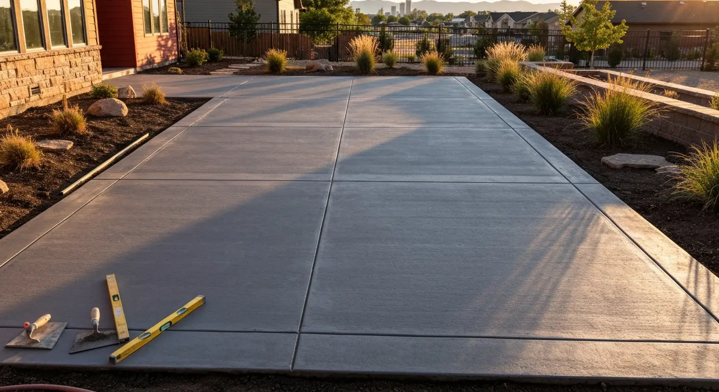 Concrete patio installation