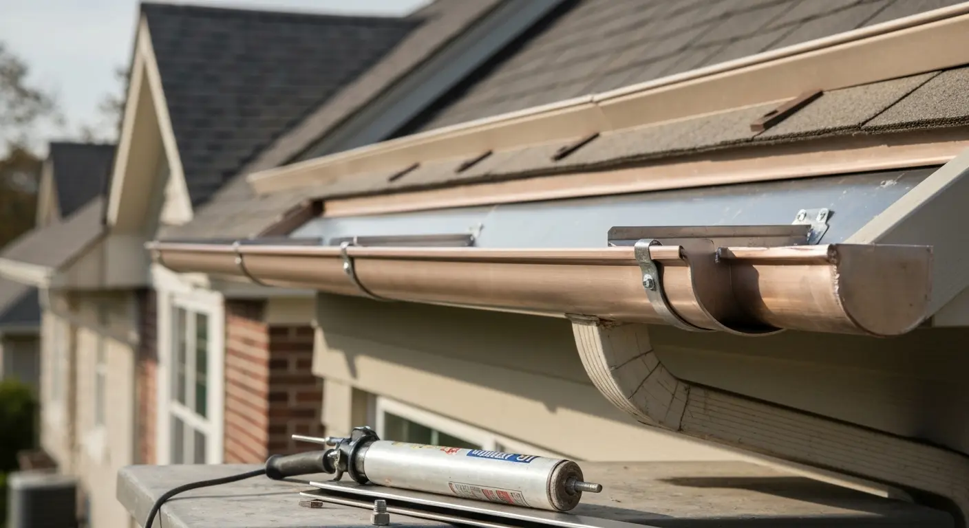 Gutter repair work