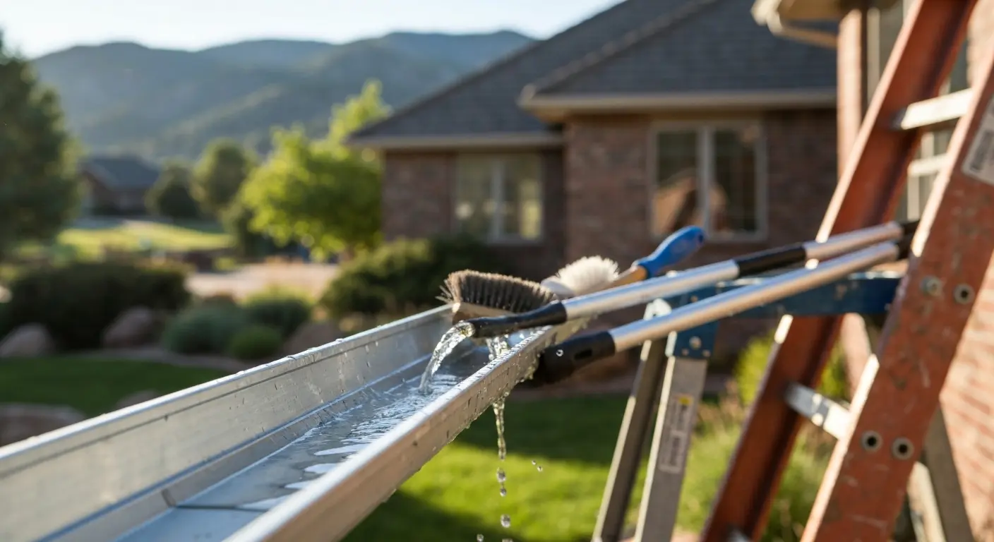 Clogged gutters in Broomfield