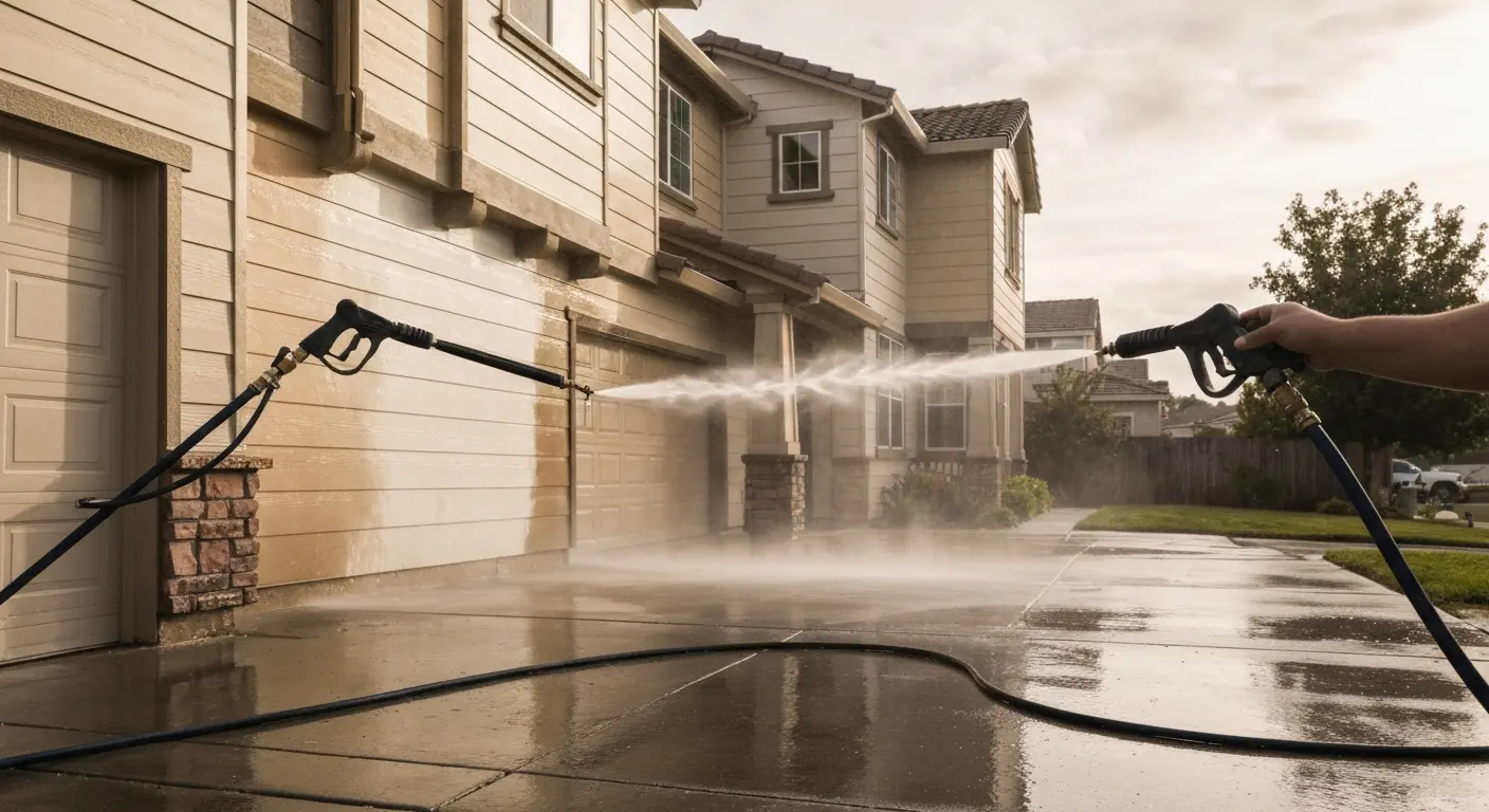 Pressure washing service