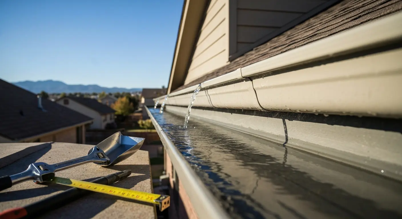 Gutter repair and maintenance work