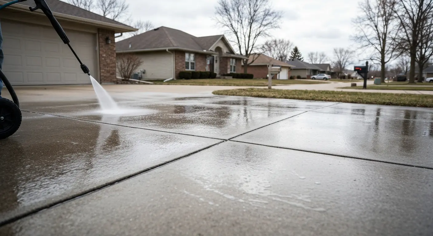 Pressure washing exterior