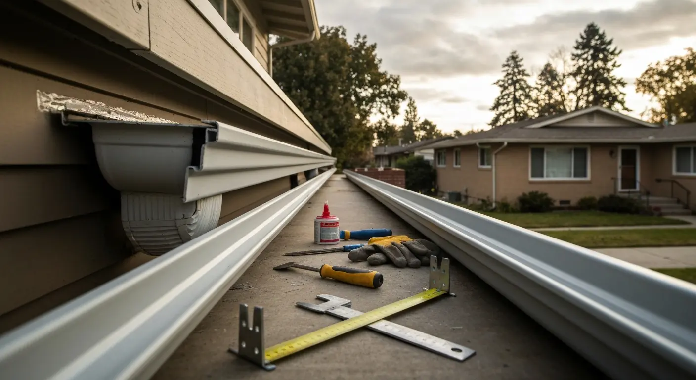 Gutter repair work
