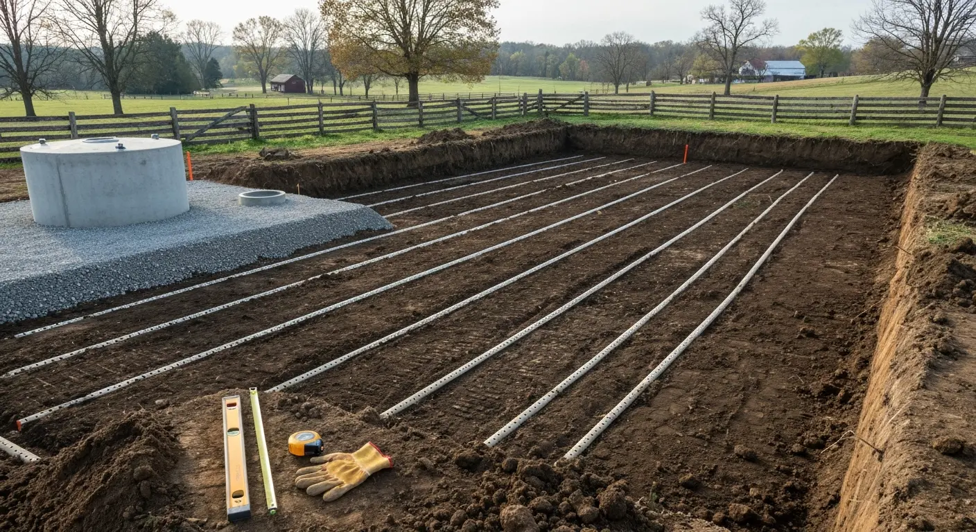 Septic system installation