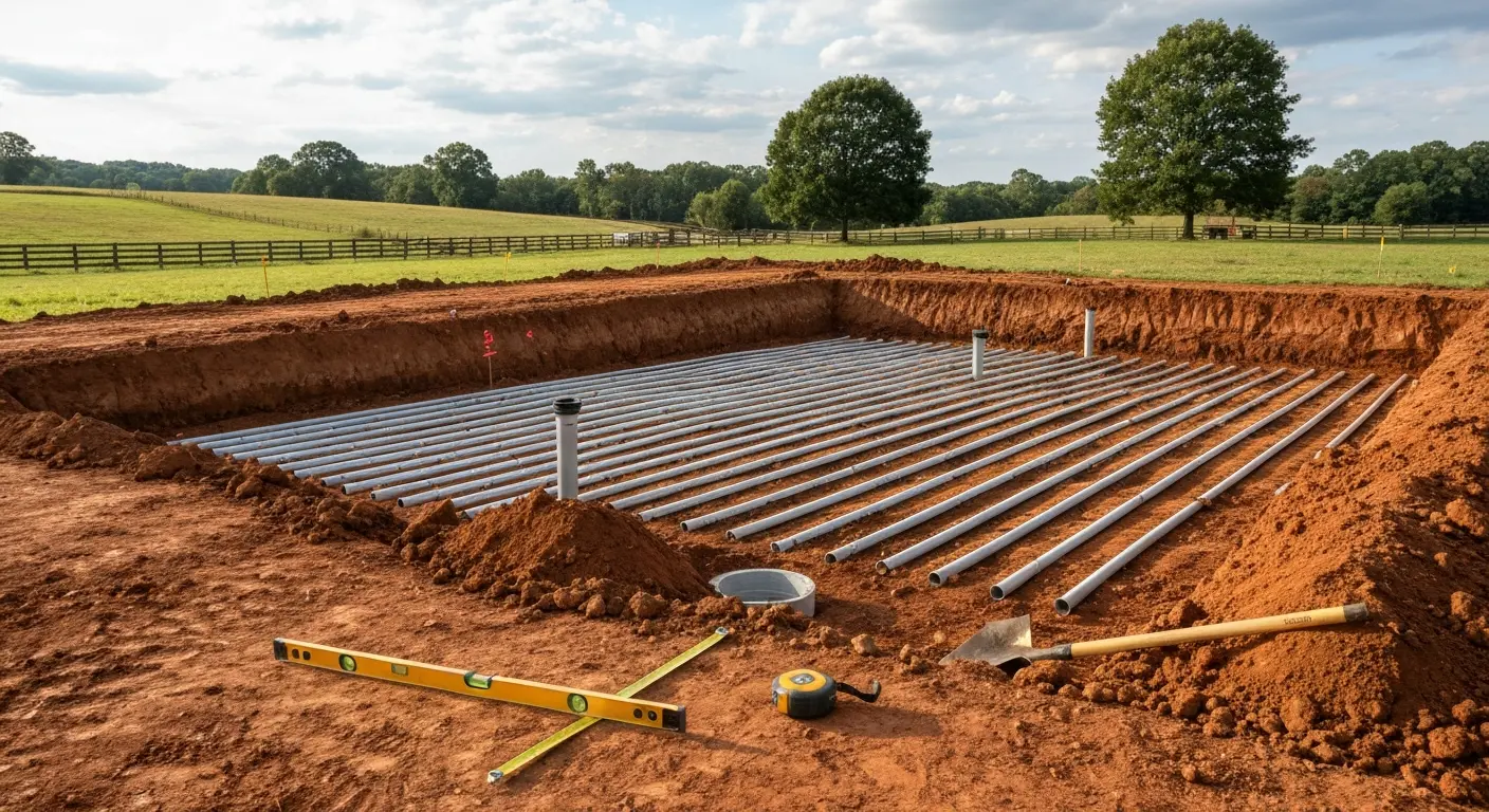 Septic system installation