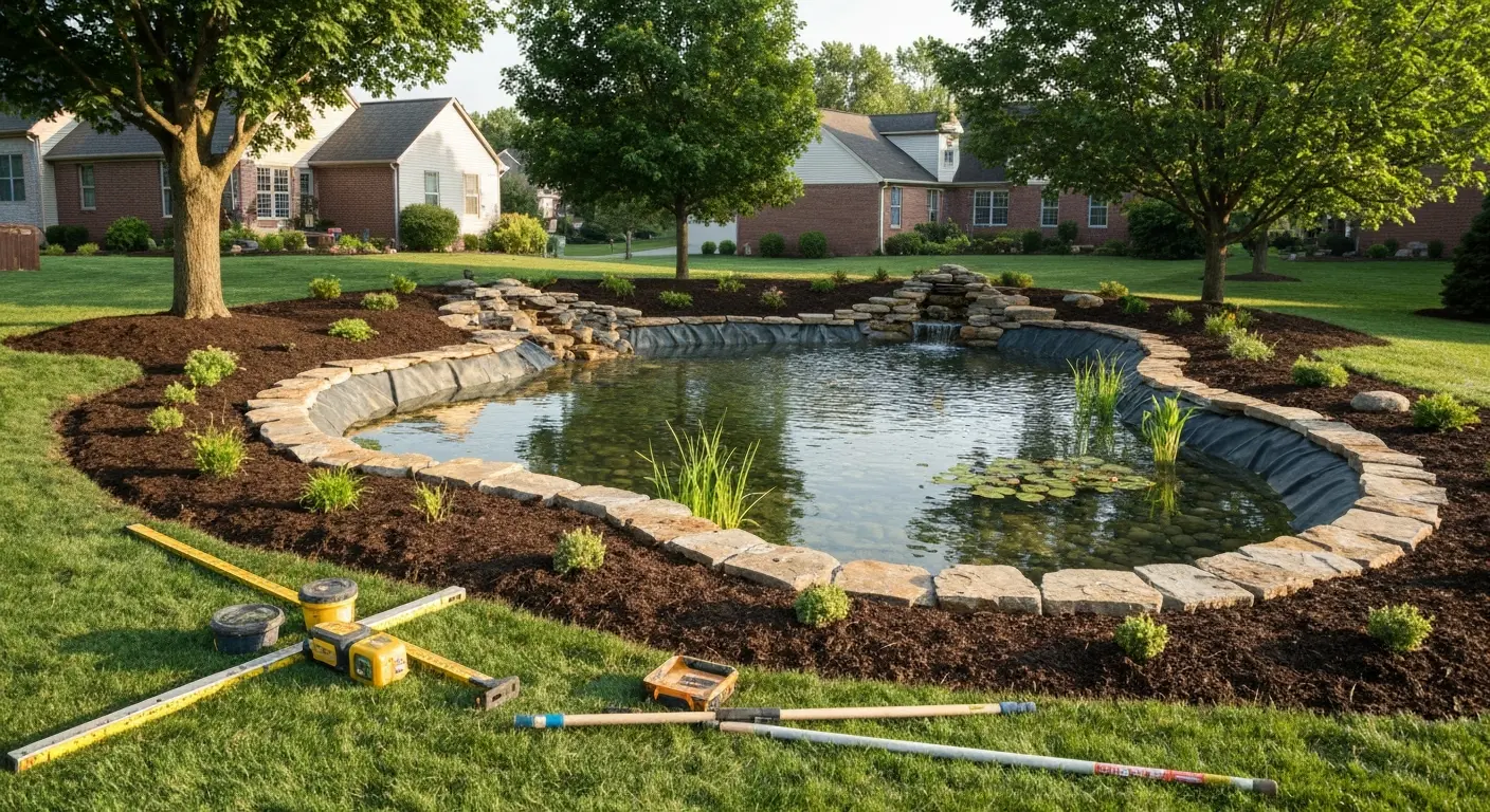 Residential pond installation