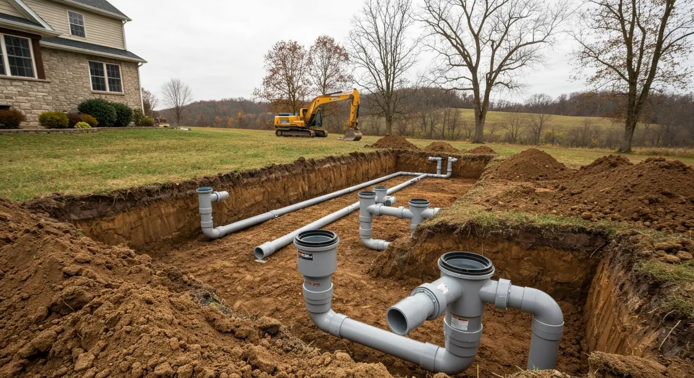 Septic tank installation