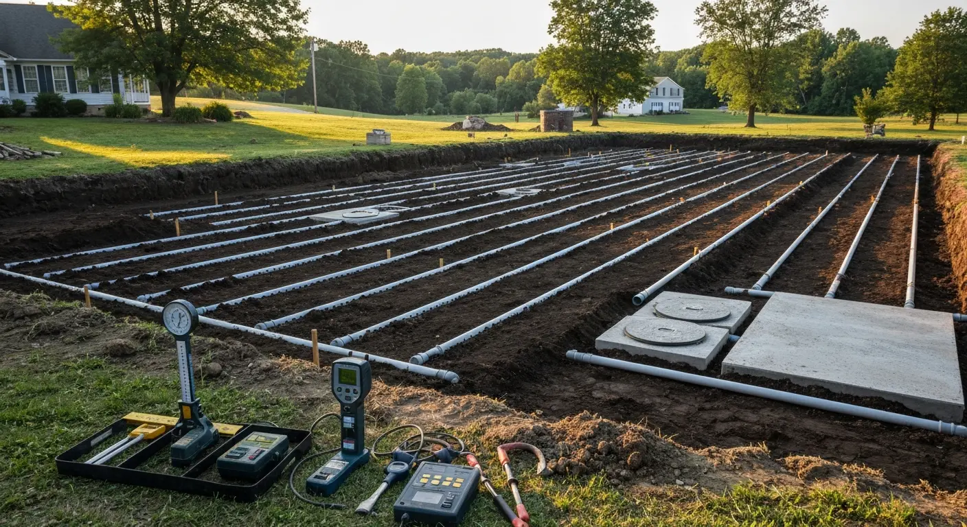 Septic repair work