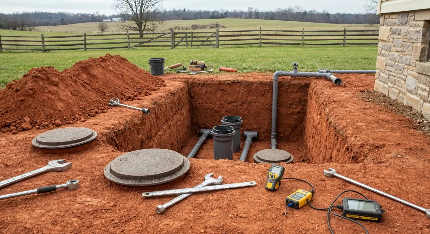 Septic repair and restoration work
