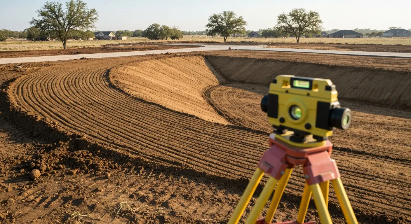 Land grading work