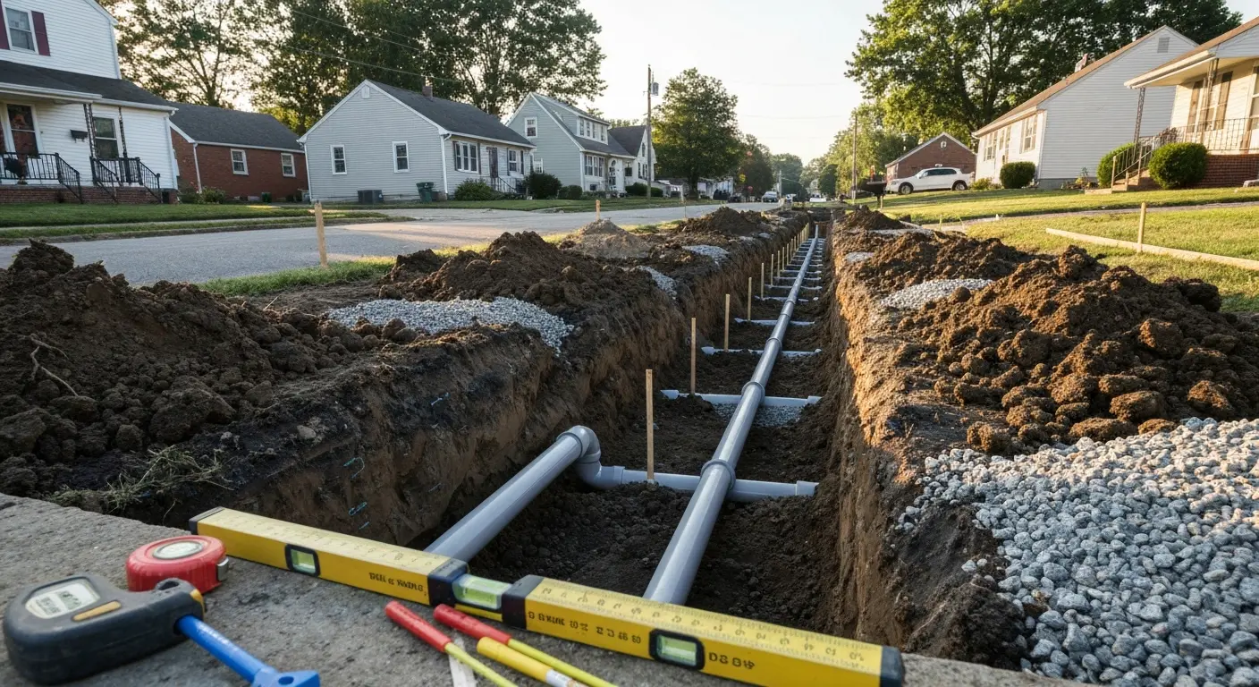 Utility trench installation