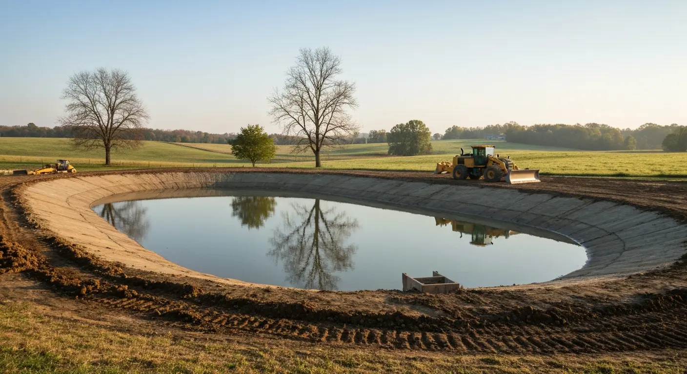 Land grading and pond work