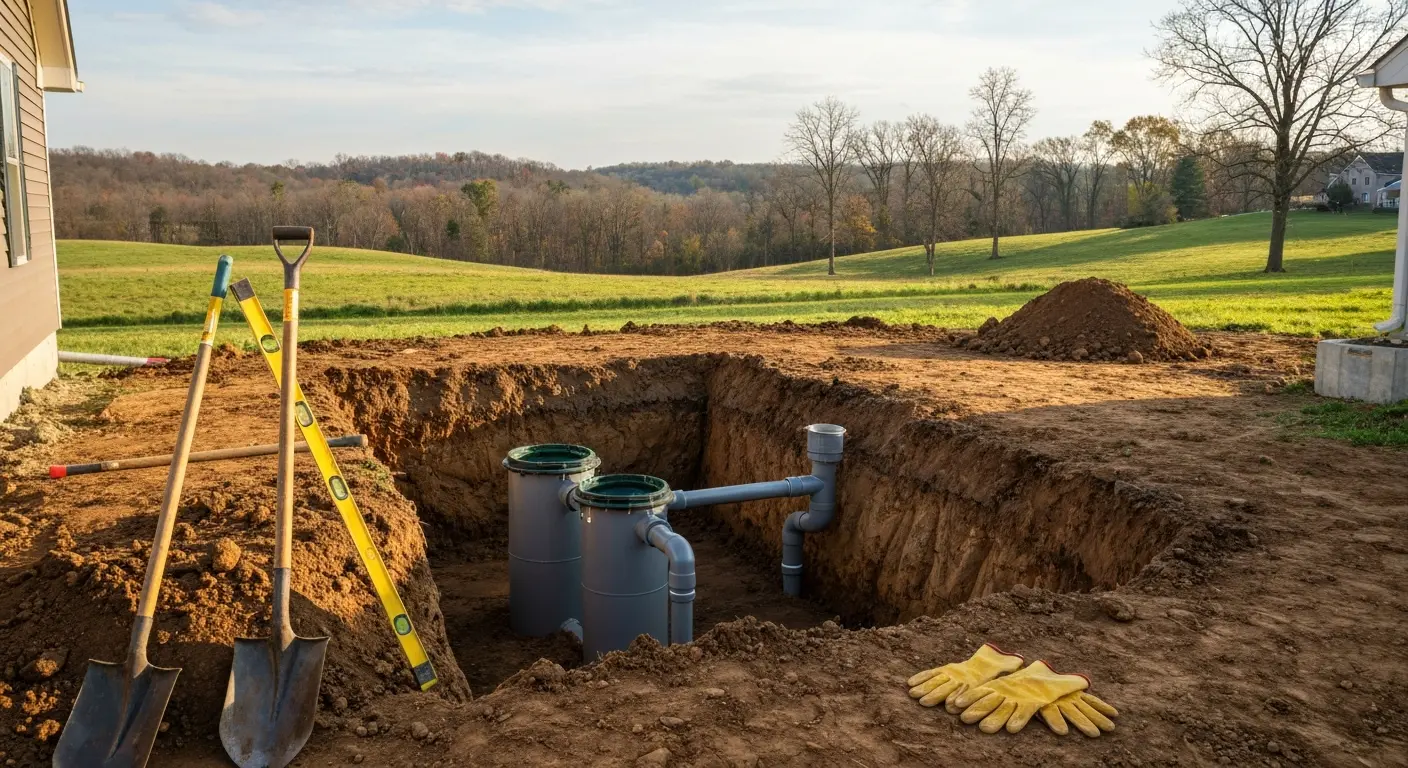 Septic tank installation in Chambersburg