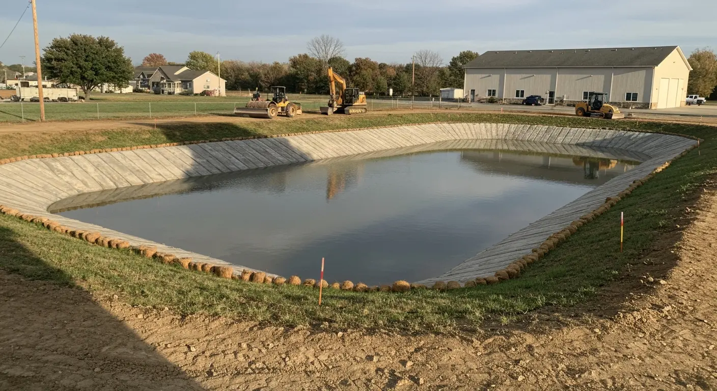 Pond excavation