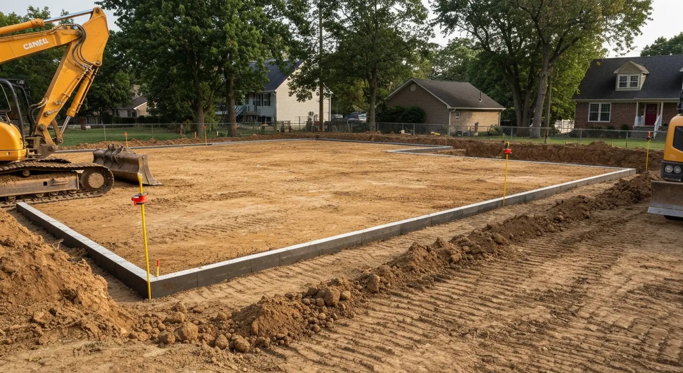 Foundation excavation in Franklin County