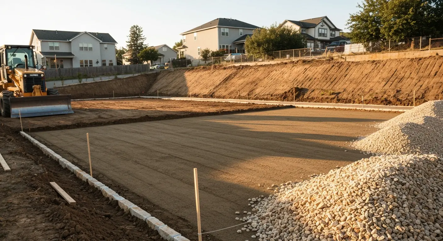 Site grading and preparation