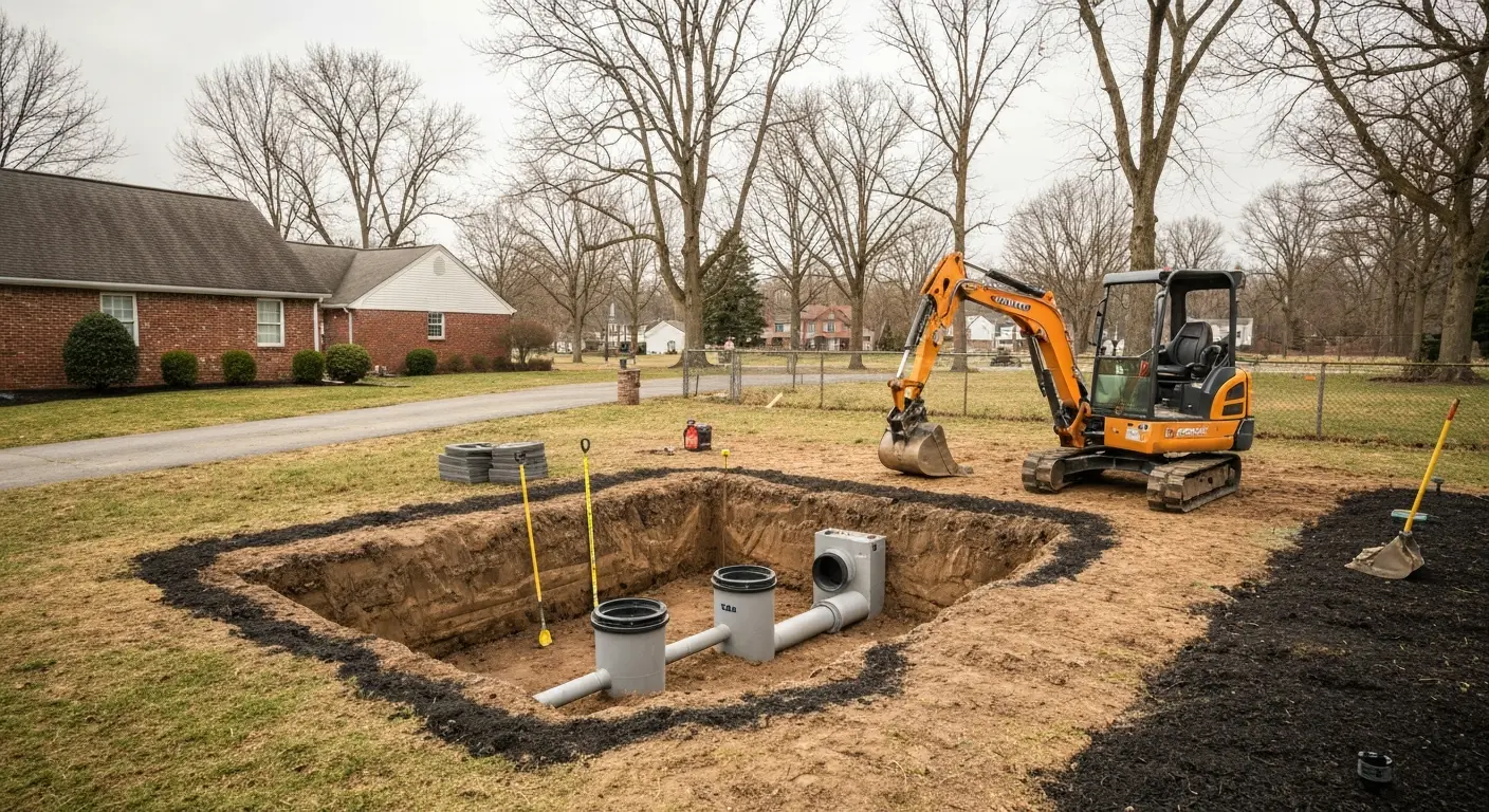 Septic system installation