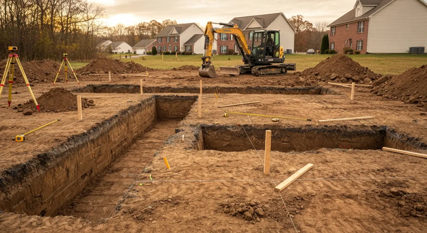 Residential excavation site
