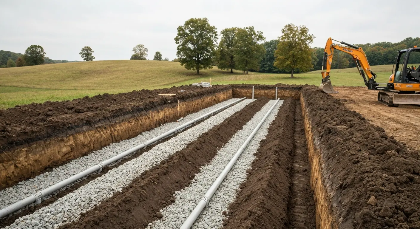 Septic system installation