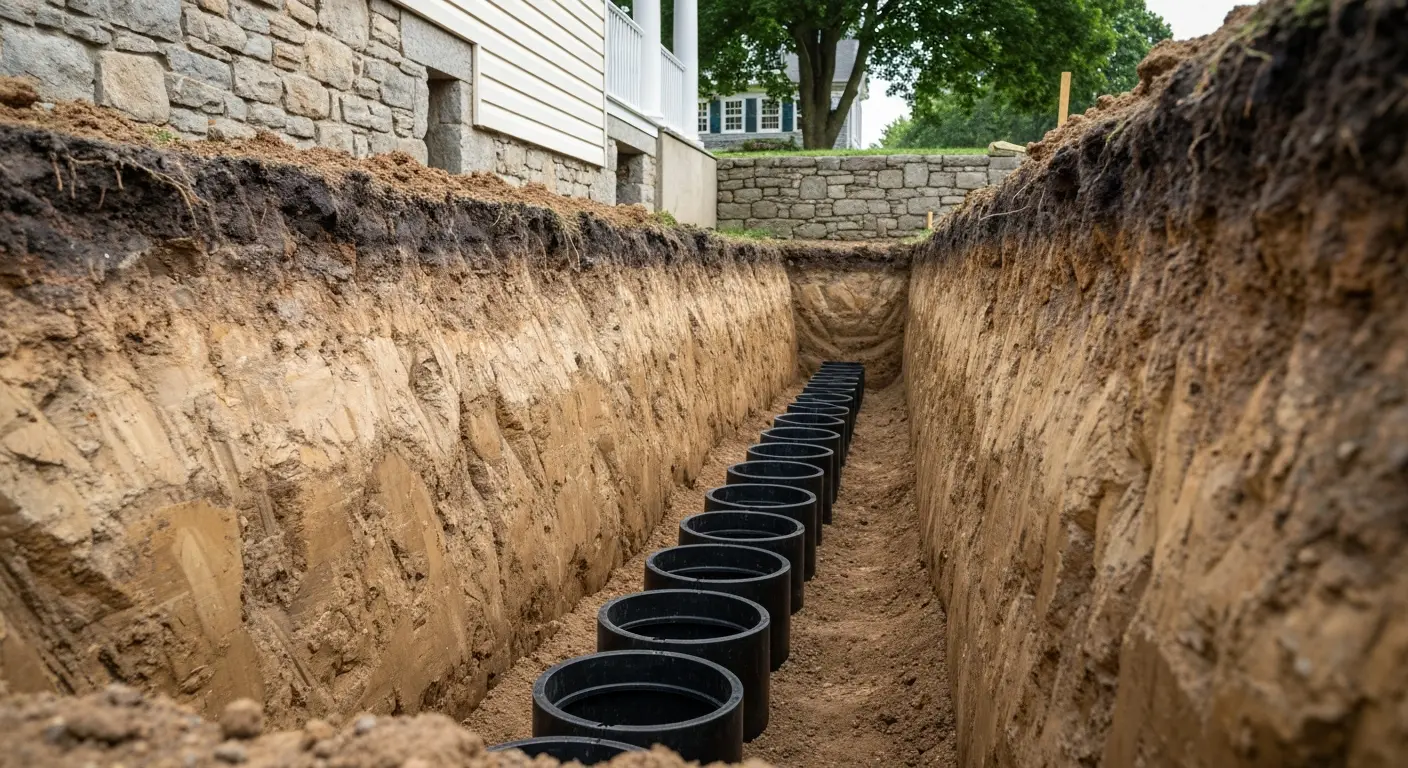 Plastic chamber drain field system