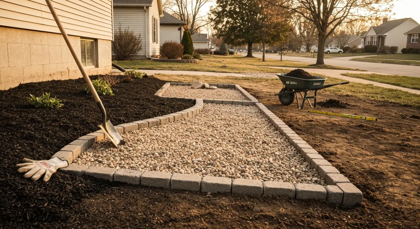Landscape stone and mulch materials