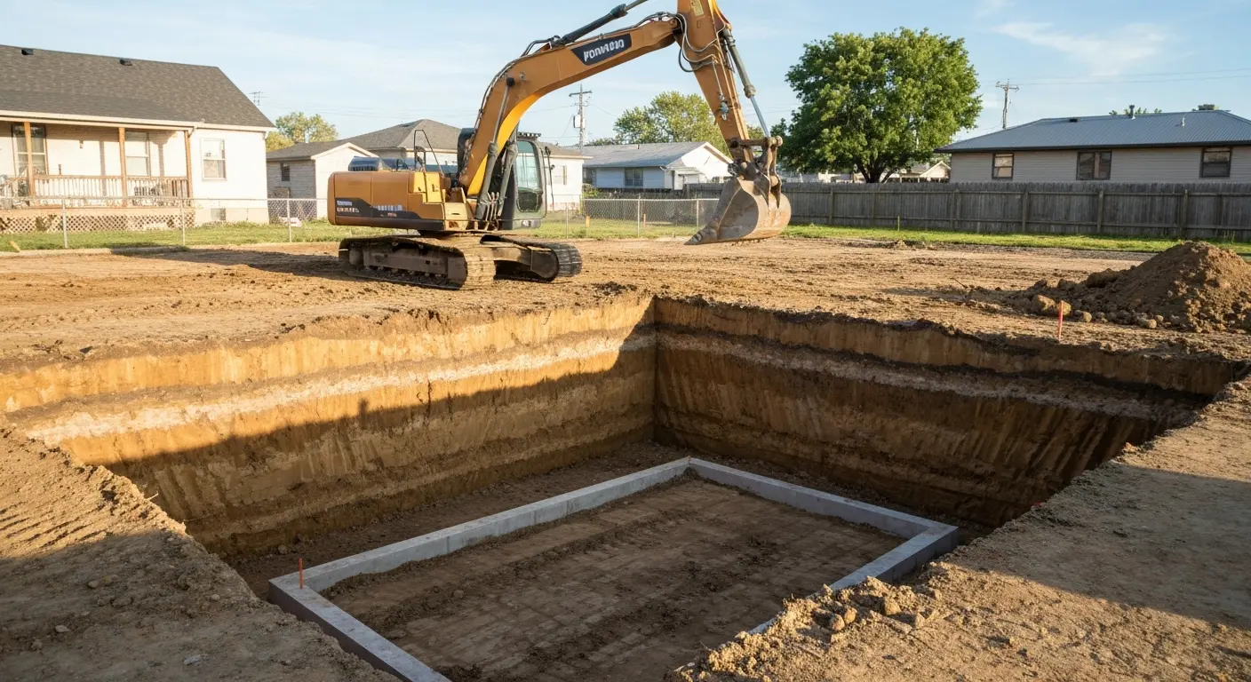 Foundation excavation