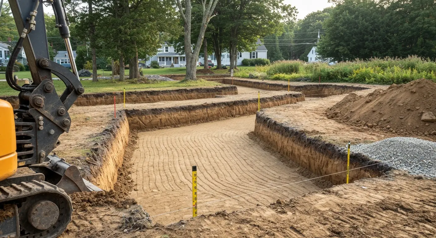 Septic system excavation