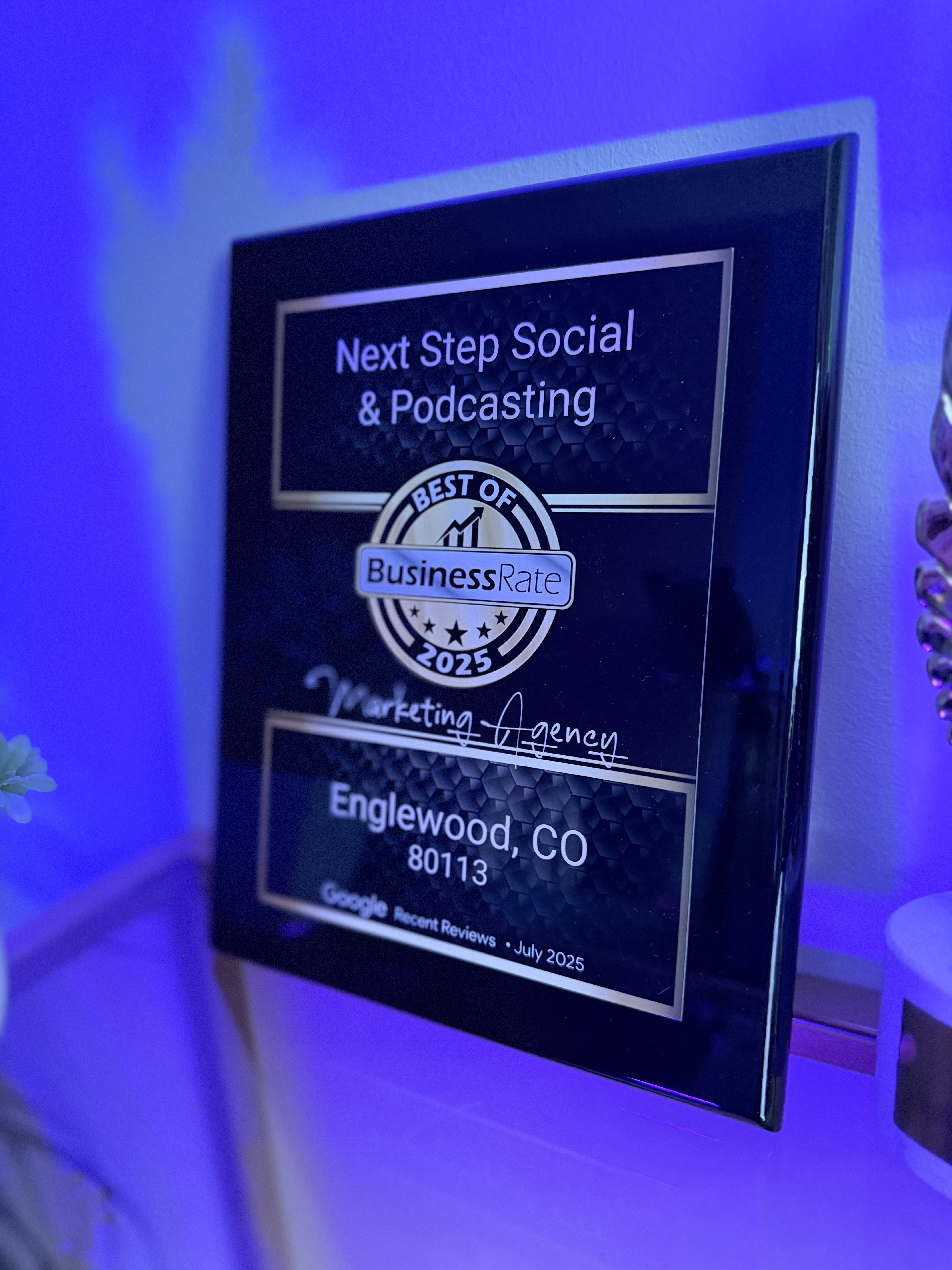 BusinessRate Best of 2025 plaque