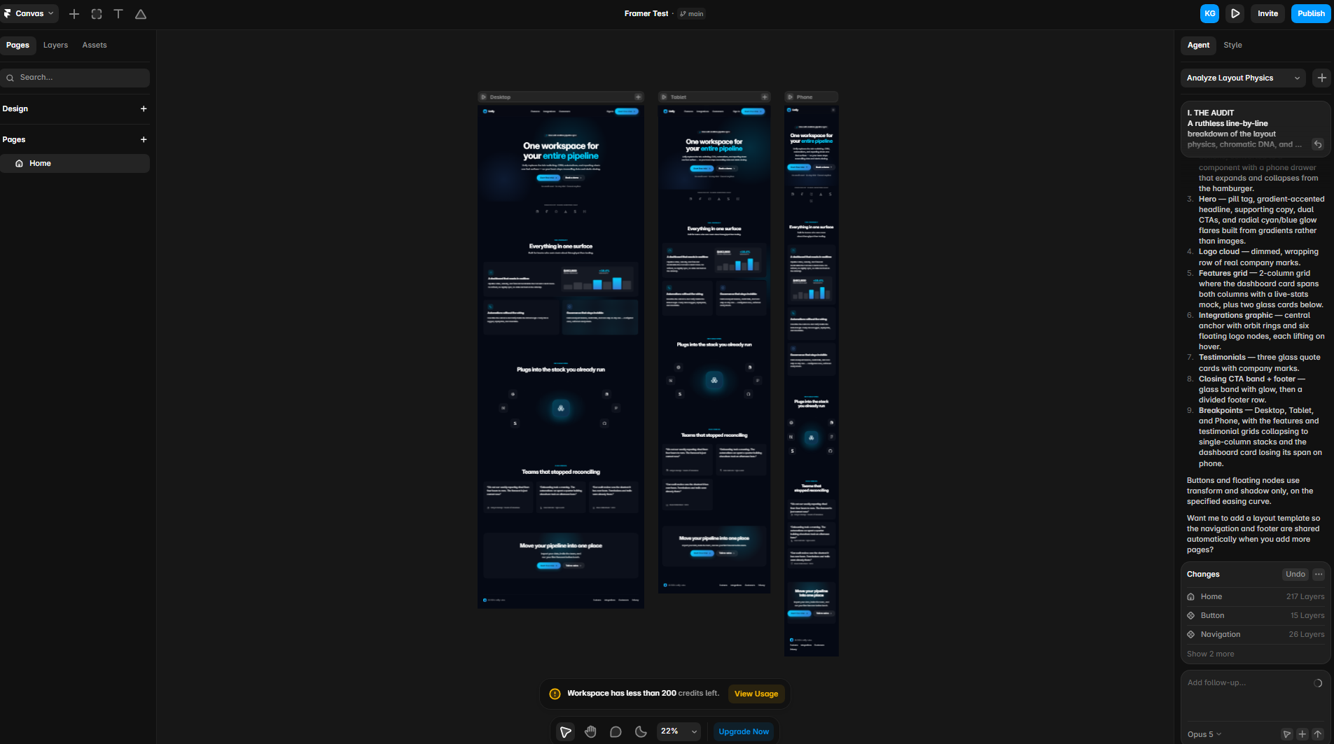 Framer Design Work