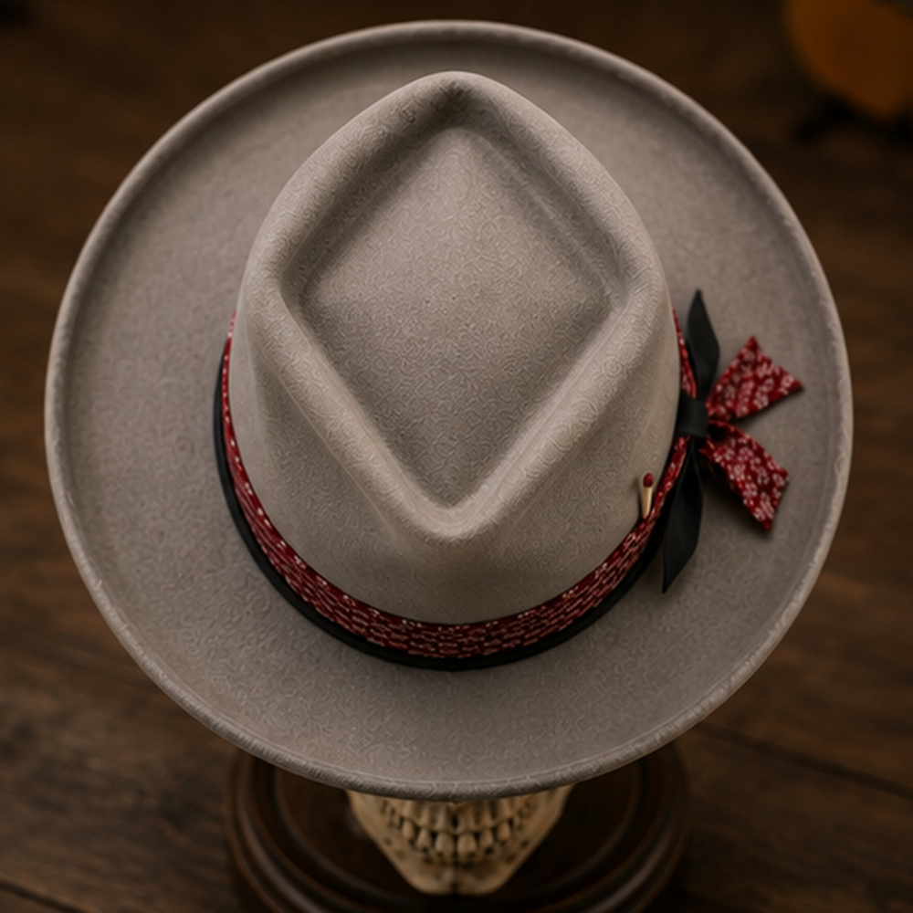 Ozark Outlaw signature handcrafted felt hat by Sugar Creek Hat Co. in Northwest Arkansas