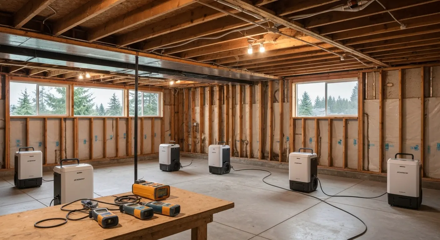 Basement water damage restoration