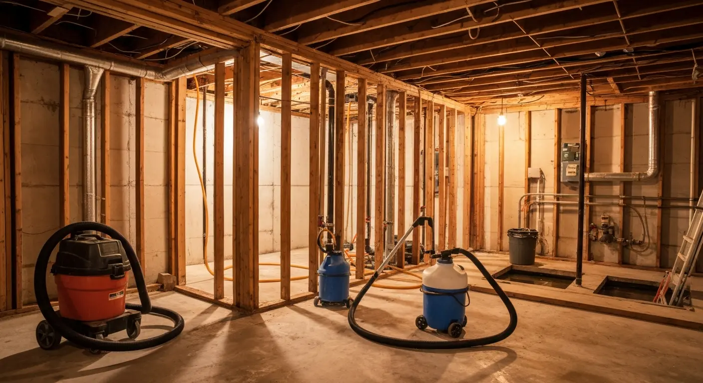 Sewage cleanup and sanitation