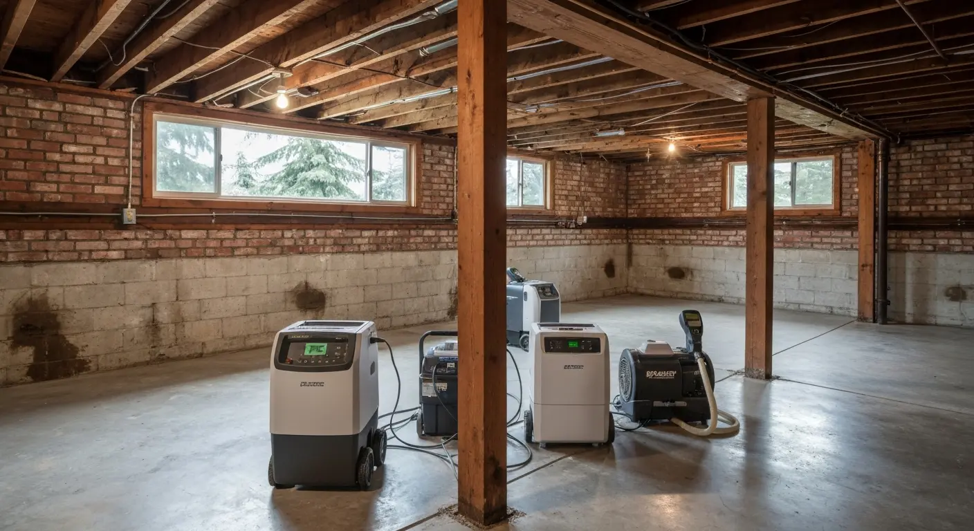 Water damage in basement