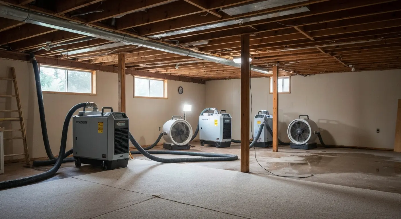 Water extraction equipment in action