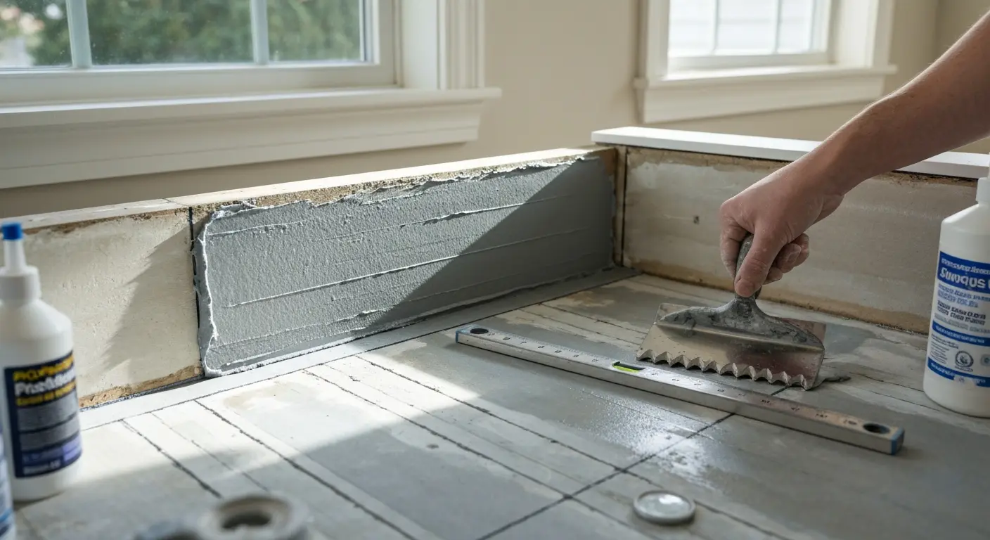 Waterproofing installation for tile shower