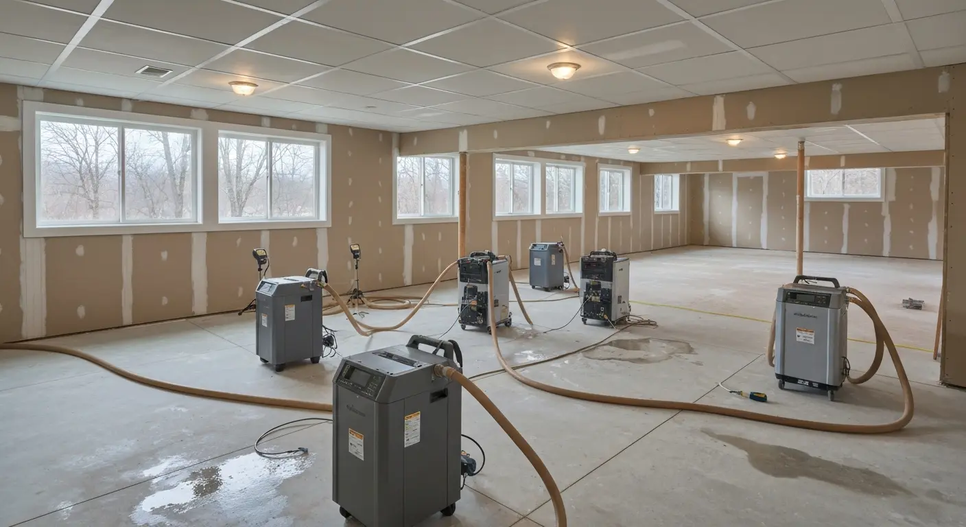 Water extraction equipment in flooded space