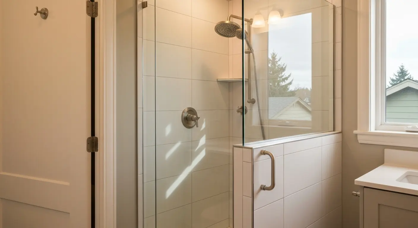 Custom walk-in shower installation