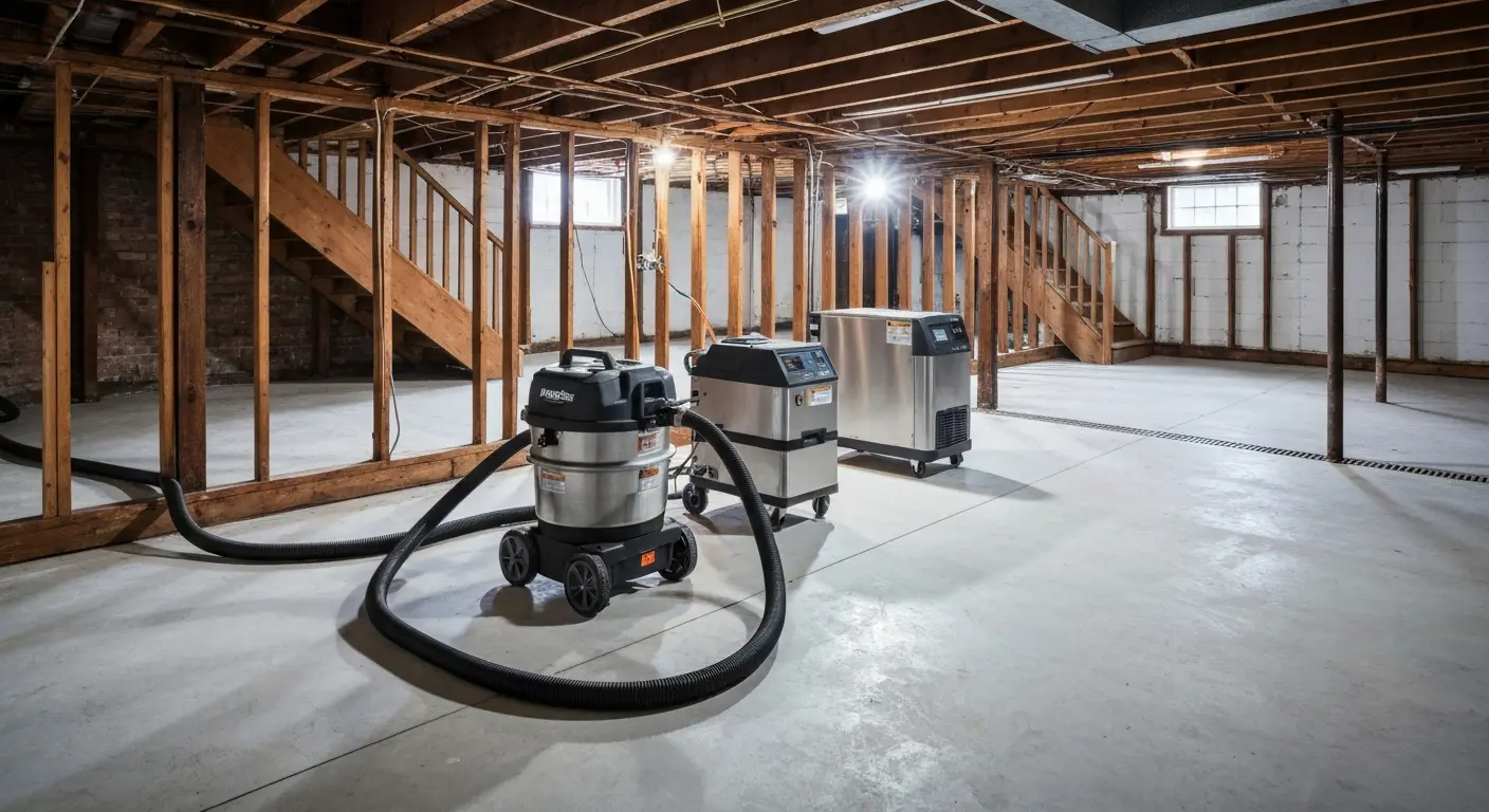 Water extraction from basement