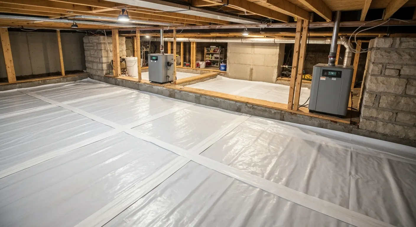 Basement drying setup