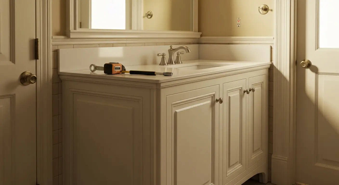 Bathroom vanity installation