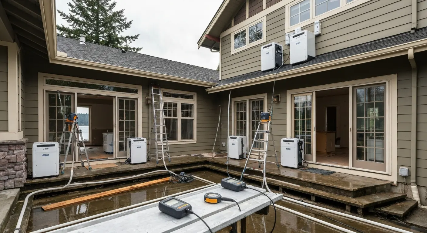 Large-scale flood cleanup and restoration operation