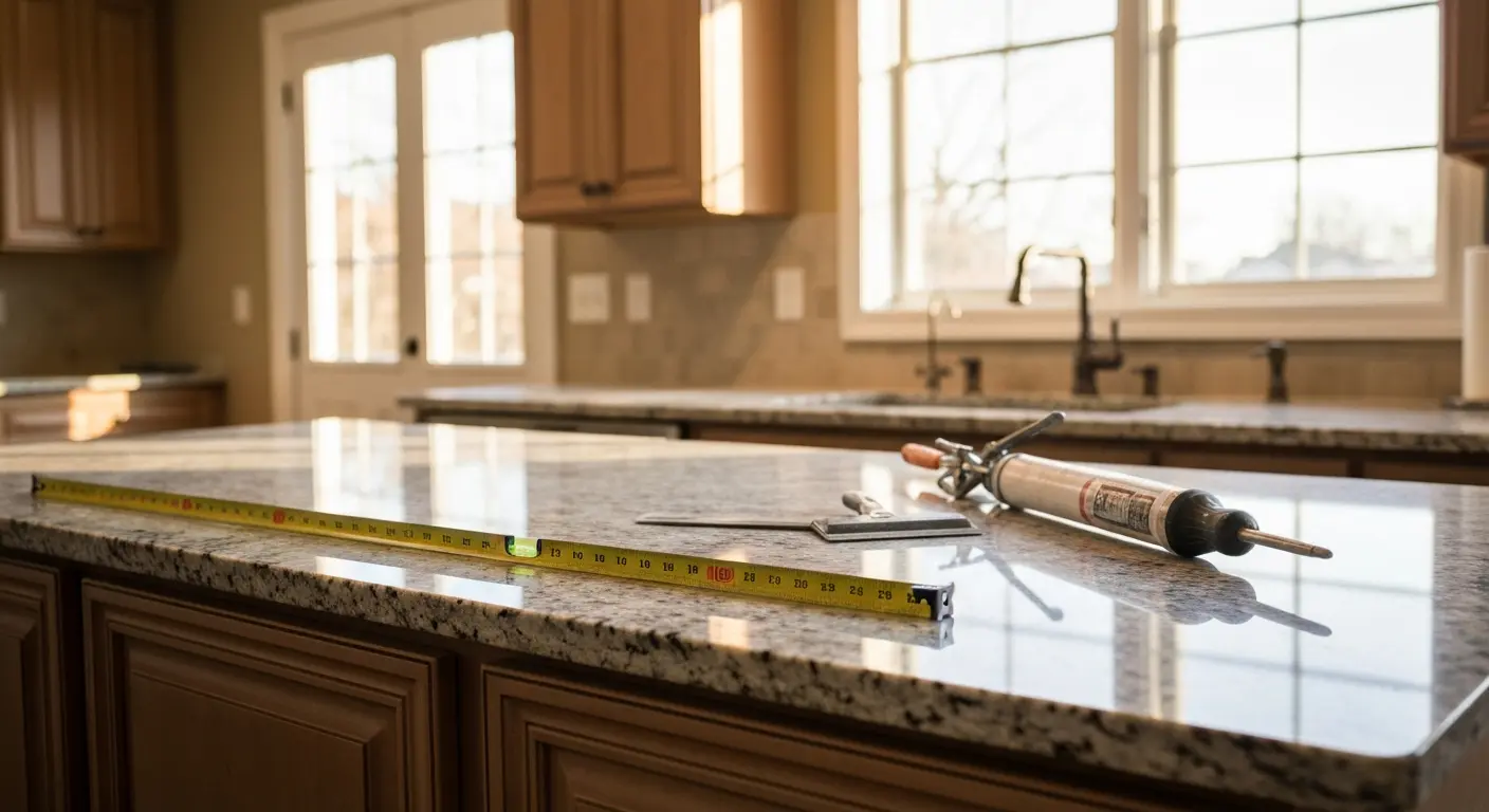 Kitchen countertop installation