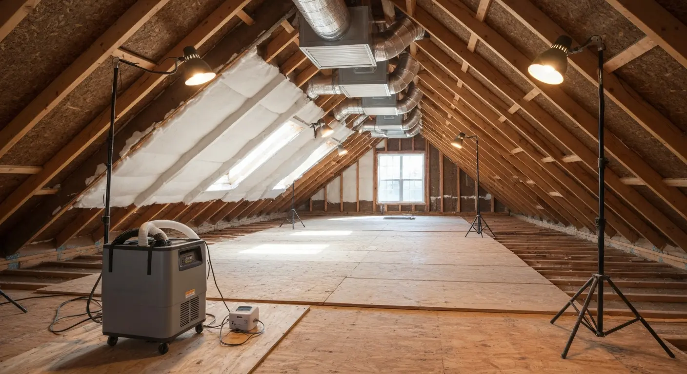 Attic mold remediation
