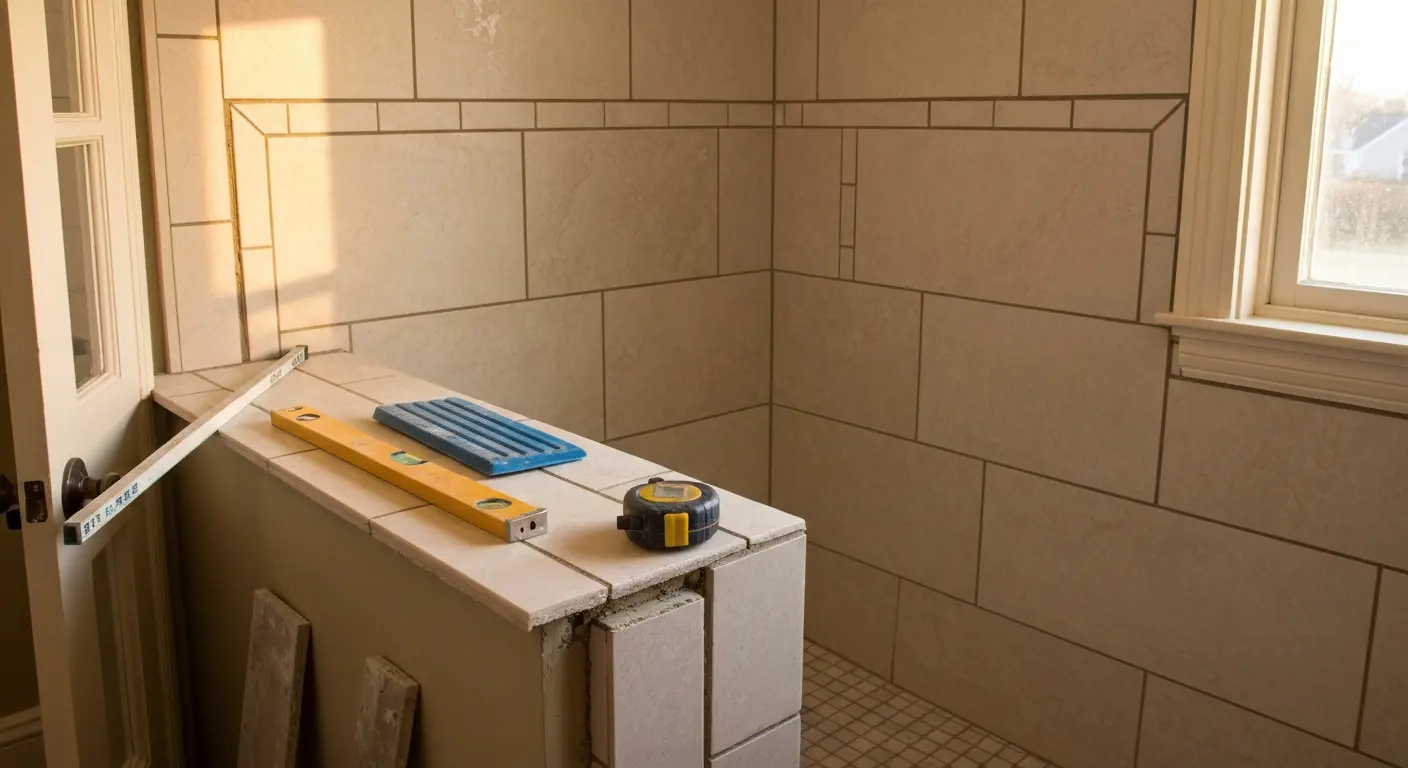 Custom tile shower installation