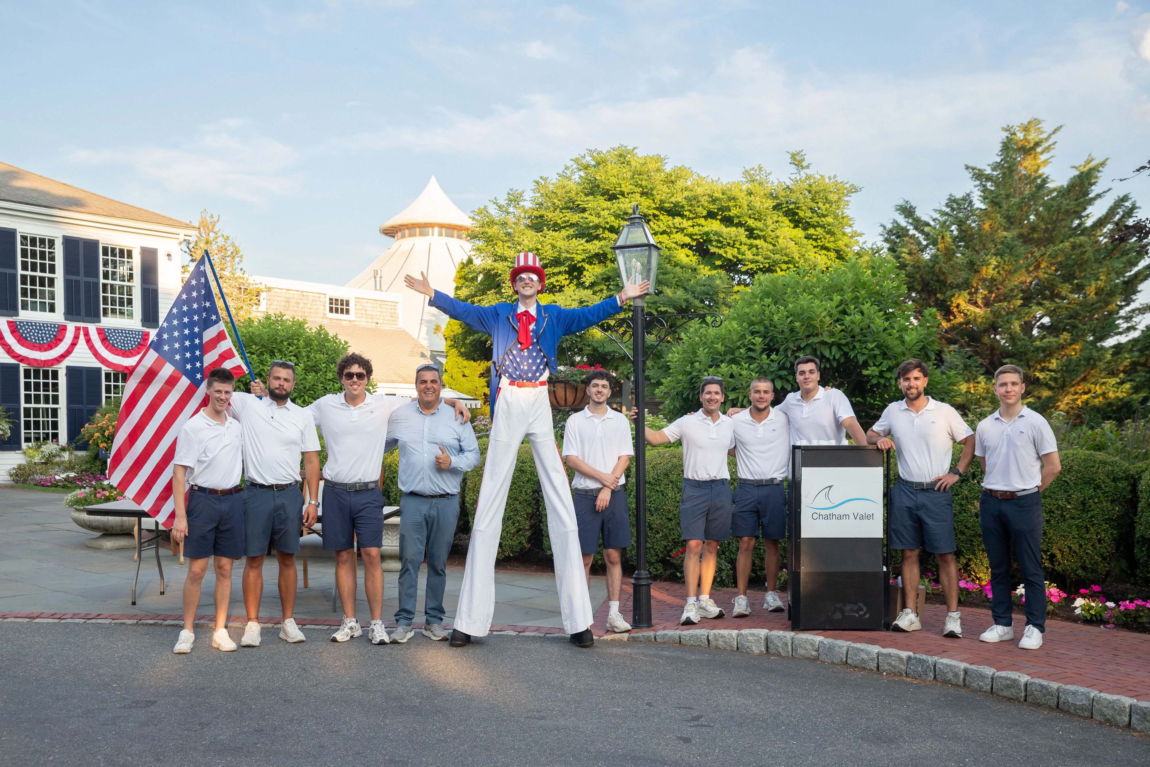 Valet team serving a luxury resort