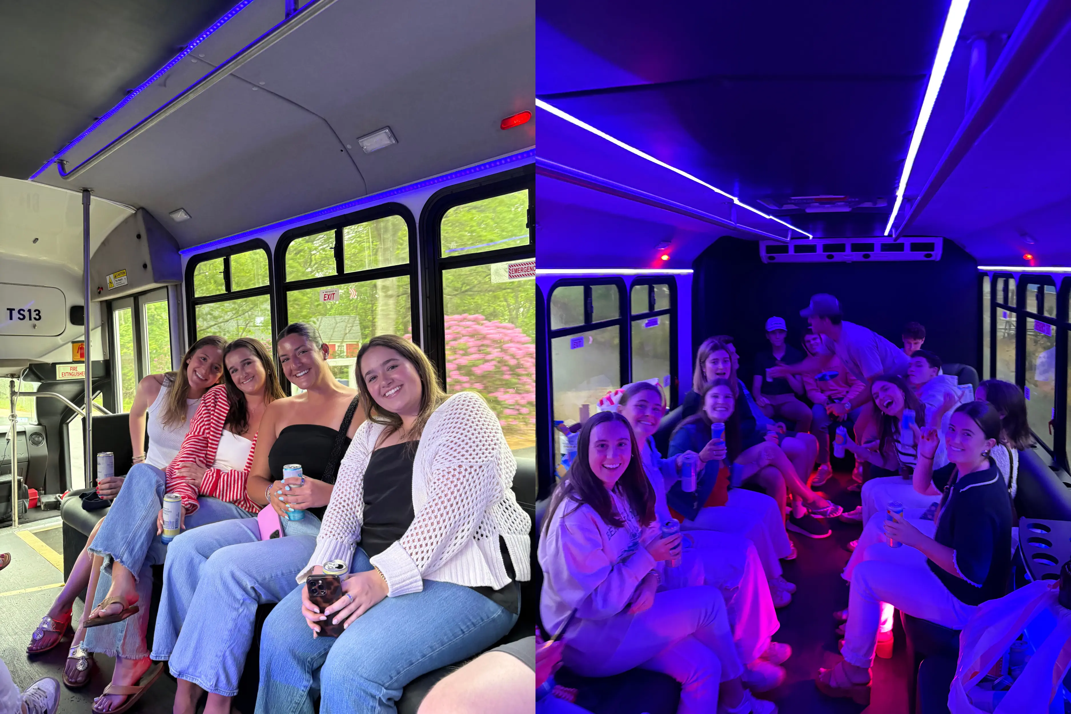 Party bus route for nightlife and special events